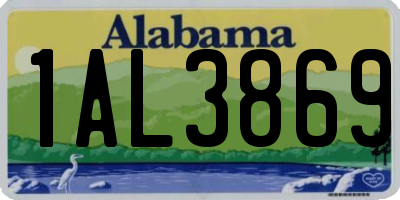 AL license plate 1AL3869
