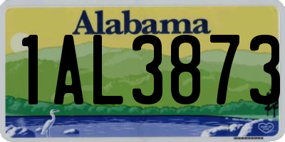 AL license plate 1AL3873