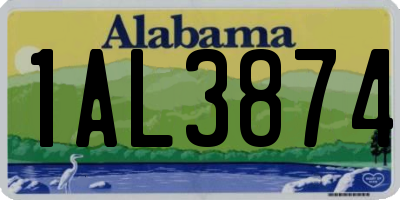 AL license plate 1AL3874
