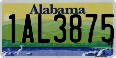 AL license plate 1AL3875