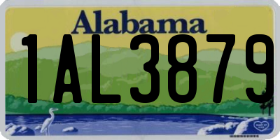 AL license plate 1AL3879