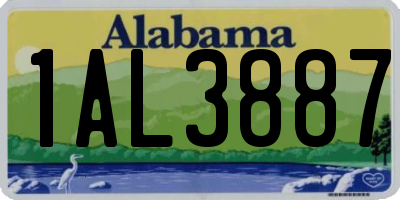 AL license plate 1AL3887