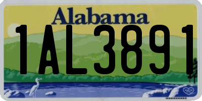 AL license plate 1AL3891