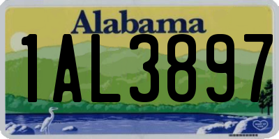 AL license plate 1AL3897