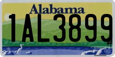 AL license plate 1AL3899