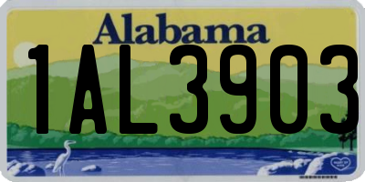 AL license plate 1AL3903