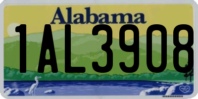 AL license plate 1AL3908