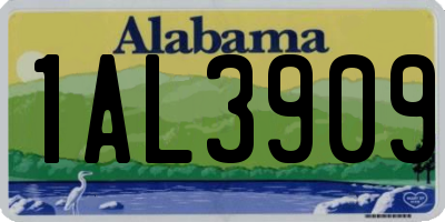 AL license plate 1AL3909