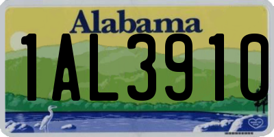 AL license plate 1AL3910