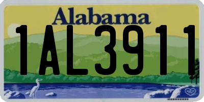 AL license plate 1AL3911