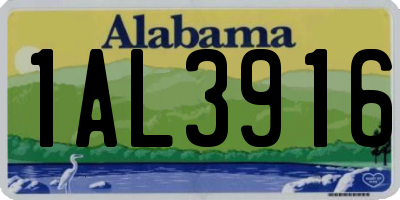 AL license plate 1AL3916