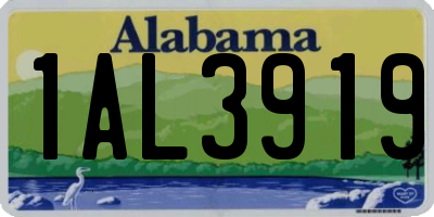 AL license plate 1AL3919