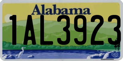 AL license plate 1AL3923