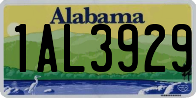 AL license plate 1AL3929