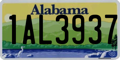 AL license plate 1AL3937