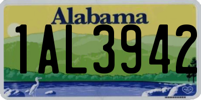 AL license plate 1AL3942
