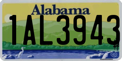 AL license plate 1AL3943
