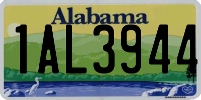AL license plate 1AL3944