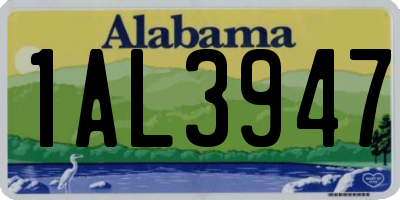 AL license plate 1AL3947