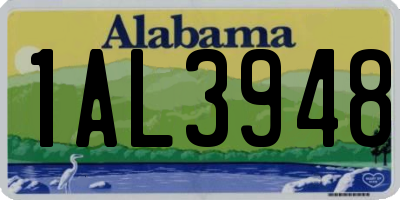 AL license plate 1AL3948