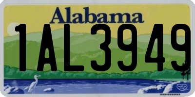 AL license plate 1AL3949
