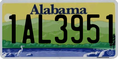 AL license plate 1AL3951