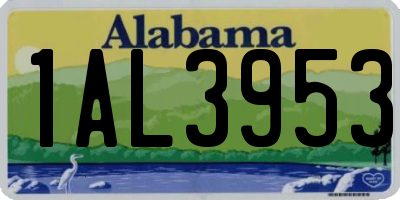 AL license plate 1AL3953