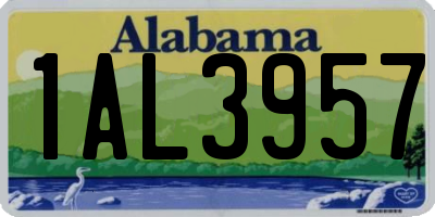 AL license plate 1AL3957