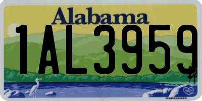 AL license plate 1AL3959