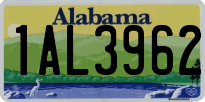 AL license plate 1AL3962