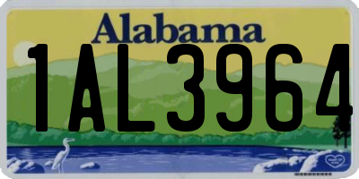 AL license plate 1AL3964