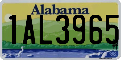 AL license plate 1AL3965