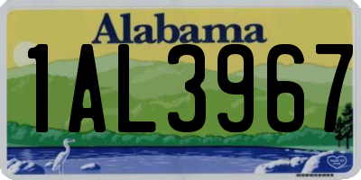AL license plate 1AL3967