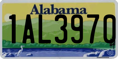 AL license plate 1AL3970