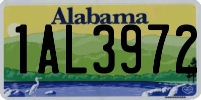 AL license plate 1AL3972