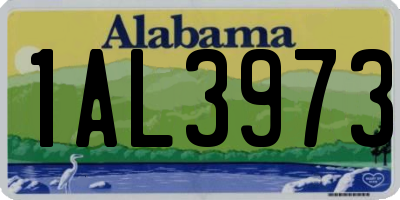 AL license plate 1AL3973