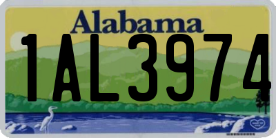 AL license plate 1AL3974