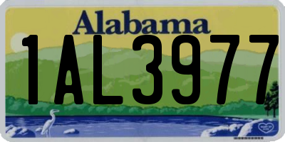 AL license plate 1AL3977