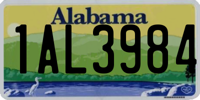 AL license plate 1AL3984