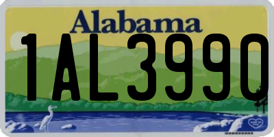 AL license plate 1AL3990