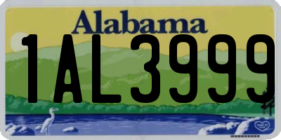 AL license plate 1AL3999