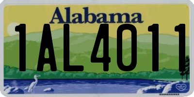 AL license plate 1AL4011