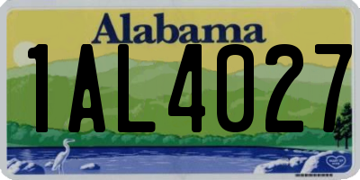 AL license plate 1AL4027