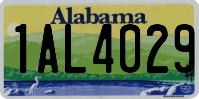AL license plate 1AL4029