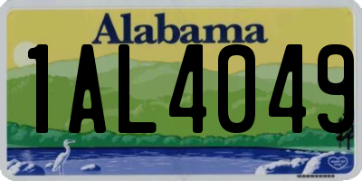 AL license plate 1AL4049