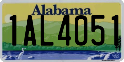 AL license plate 1AL4051
