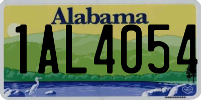 AL license plate 1AL4054