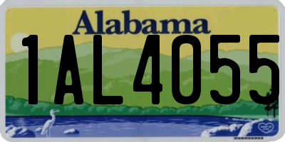 AL license plate 1AL4055