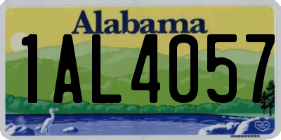 AL license plate 1AL4057