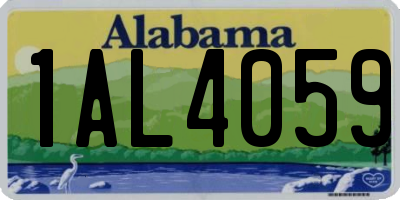 AL license plate 1AL4059